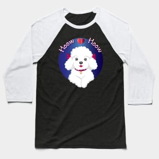 Bichon Dog say love you ( hoow hoow ) Baseball T-Shirt